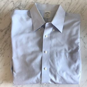 Brooks brother light blue button down shirt